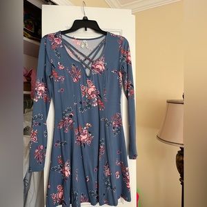 Long sleeve juniors dress